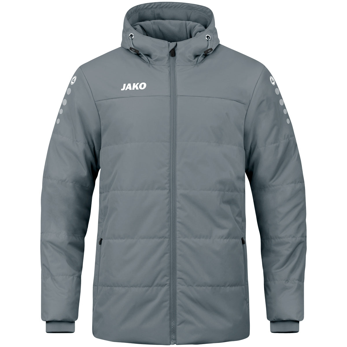 JAKO Coachjacke Team mit Kapuze - steingrau (840)