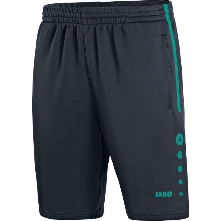 JAKO Trainingsshort Active - anthrazit/türkis (24)