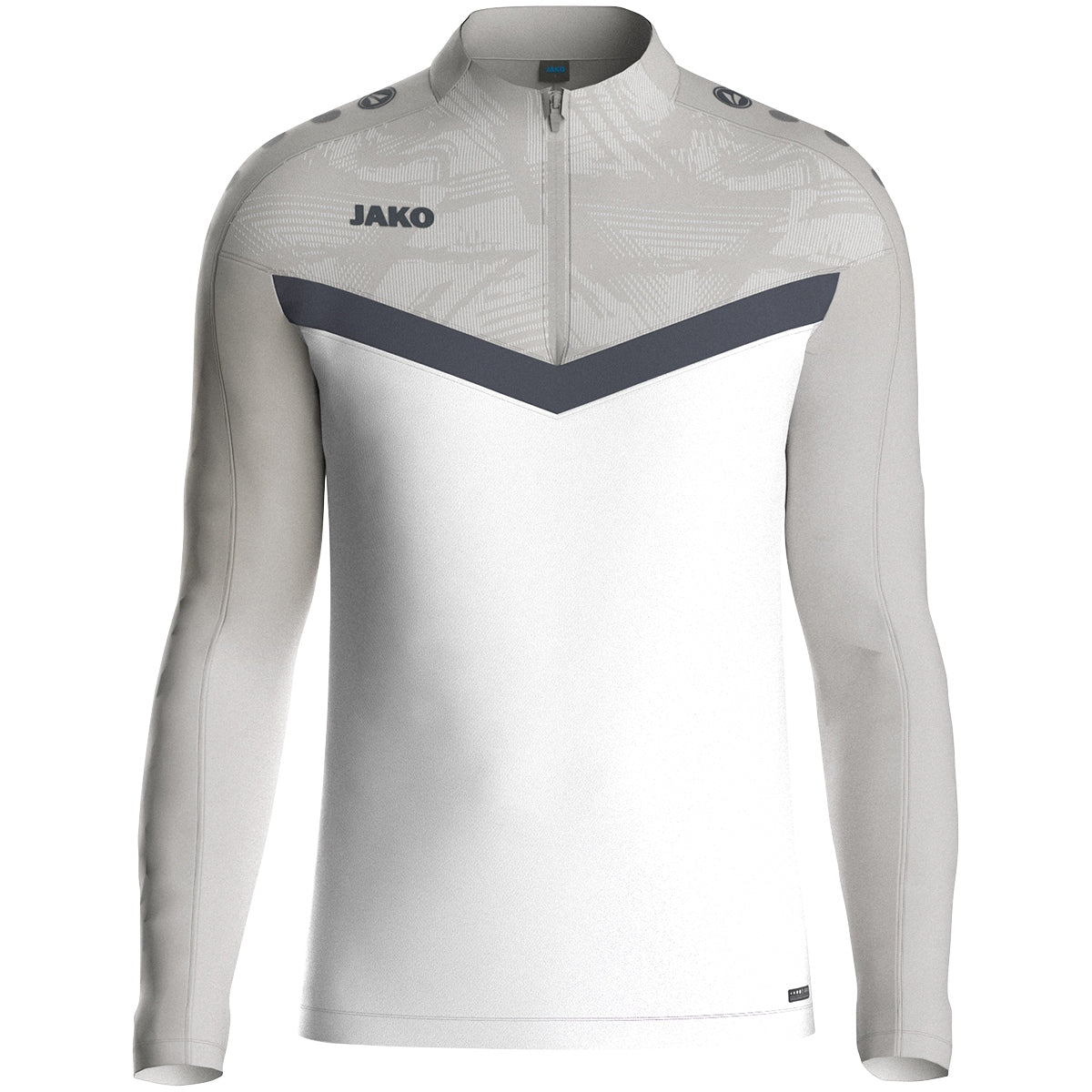 JAKO Ziptop Iconic - weiß/soft grey/anthra light (016)