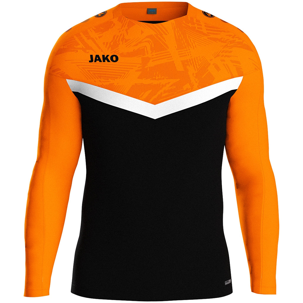 JAKO Sweat Iconic - schwarz/neonorange (807)