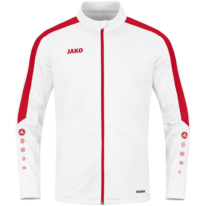 JAKO Polyesterjacke Power - weiß/rot (004)
