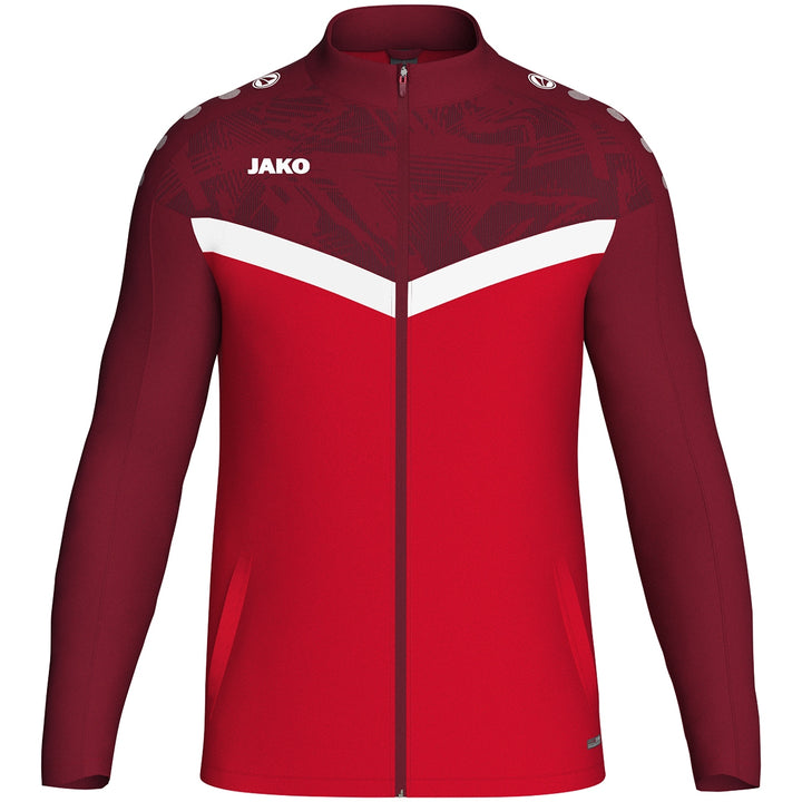 JAKO Polyesterjacke Iconic - rot/weinrot (103)