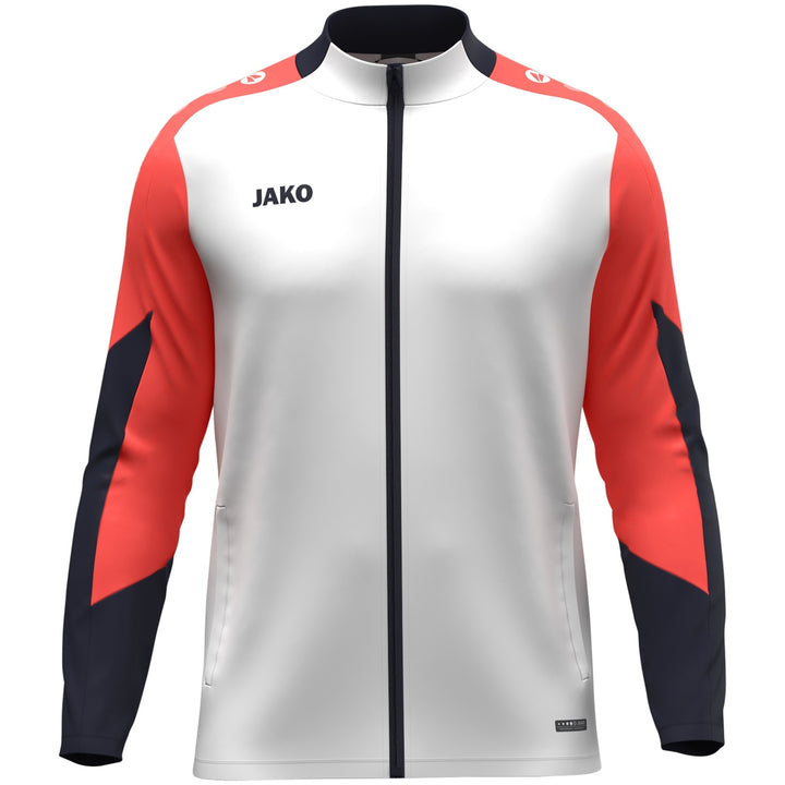 JAKO Polyesterjacke Dynamic - weiß/coral/marine (026)