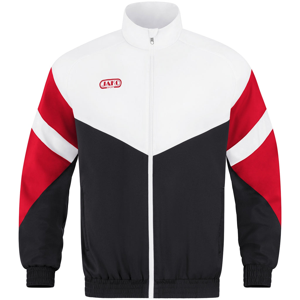 JAKO Freizeitjacke Retro - schwarz/weiß/rot (816)