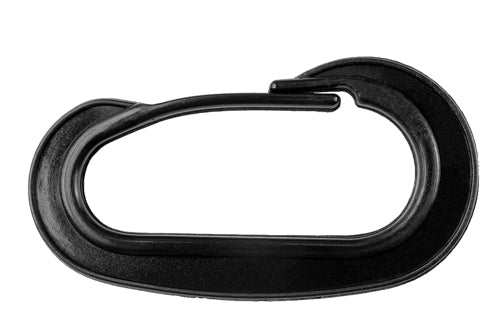 Karabinerhaken für Tornetze - Farbe: Schwarz