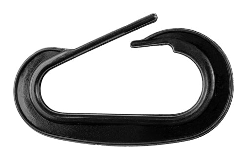 Karabinerhaken für Tornetze - Farbe: Schwarz
