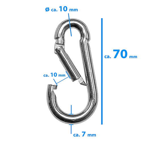 Karabinerhaken (Metall) - 5 Größen