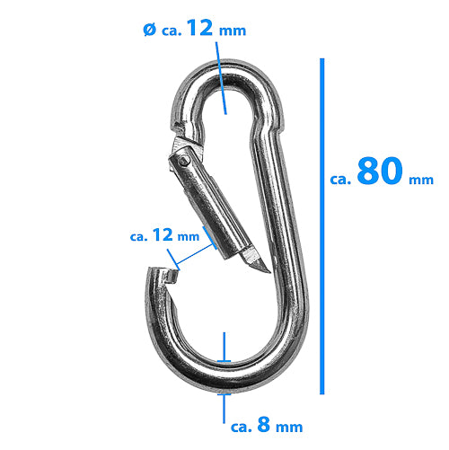 Karabinerhaken (Metall) - 5 Größen