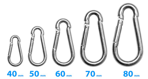 Karabinerhaken (Metall) - 5 Größen