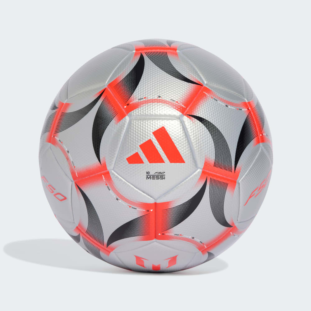 adidas MESSI LEAGUE BALL - Silber - Rot