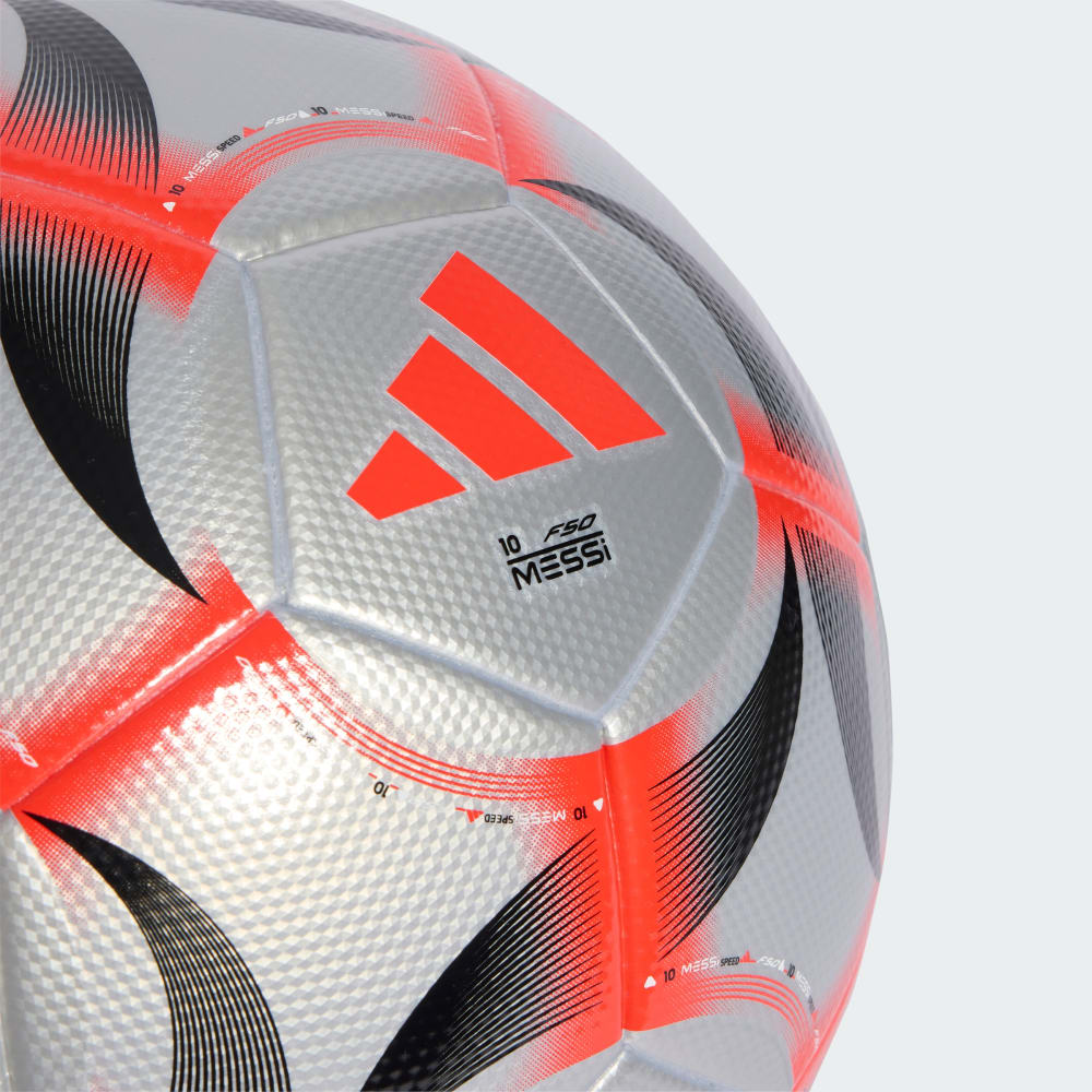 adidas MESSI LEAGUE BALL - Silber - Rot