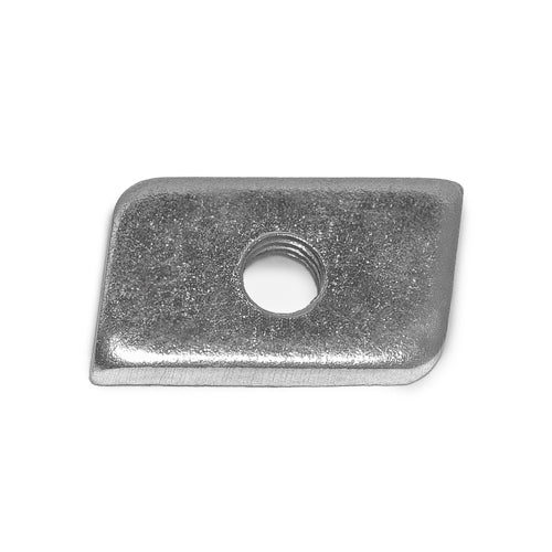 Netzhakenmutterstück "M6" für Tornetze - Farbe: Silber