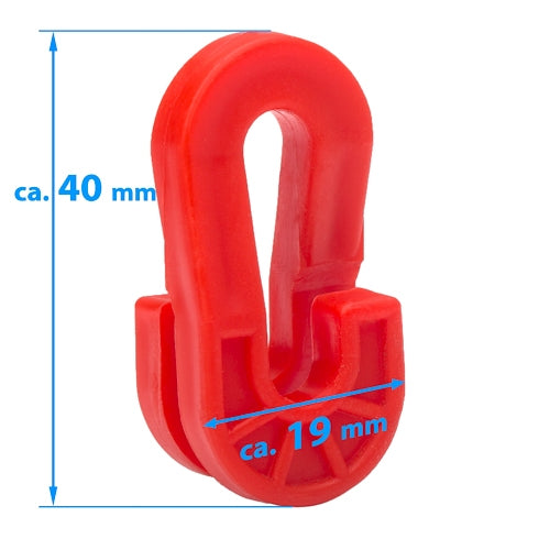 Netzclip "Typ A" für Tornetze - Farbe: Rot