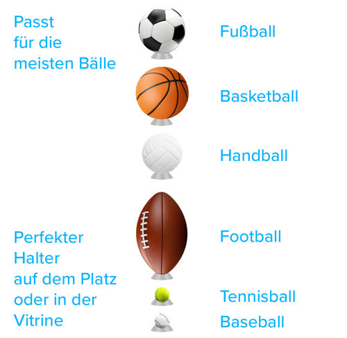5er Set - Ballständer (Ballhalter) - Farbe Transparent