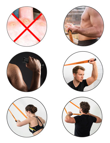 2er Set Griffe - für Fitnessbänder - Farbe: Schwarz