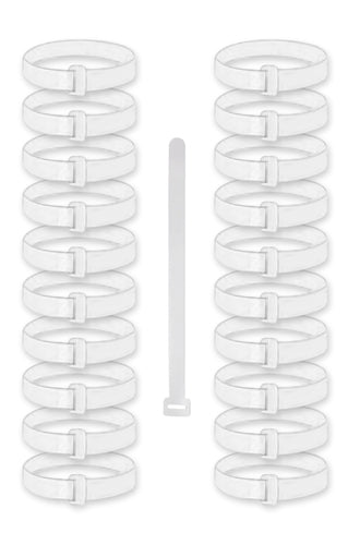 20er Set Kabelbinder (weiß) für Minitore - 150 x 7,6 mm