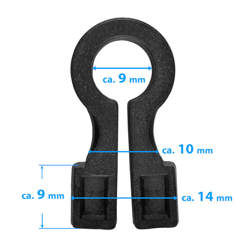 Netzhalter "Omega" für Tornetze - Farbe: Schwarz
