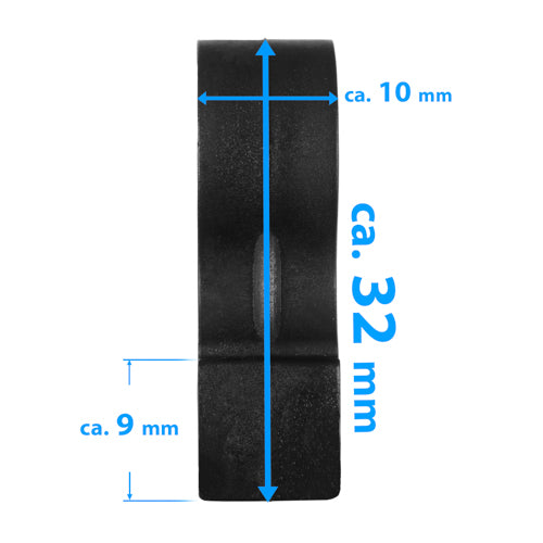 Netzhalter "Omega" für Tornetze - Farbe: Schwarz
