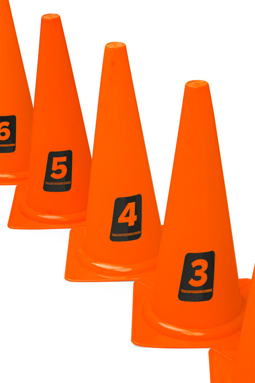 8er Set Pylonen mit Nummern (1-8) - 2 Farben
