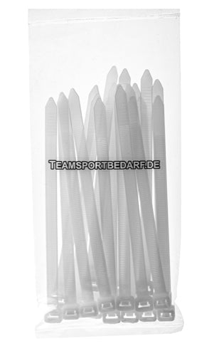 20er Set Kabelbinder (weiß) für Minitore - 150 x 7,6 mm