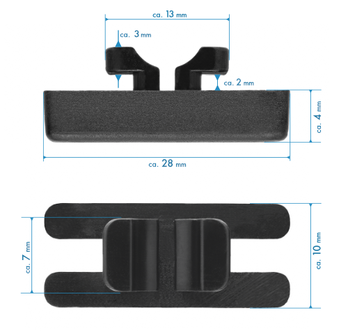 Netzhalter "H" für Tornetze - Farbe: Schwarz