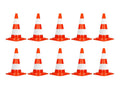 10er Set Verkehrskegel (Warnkegel) - Höhe: 52 cm