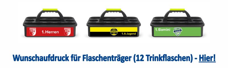 Flaschenträger für 12 Trinkflaschen - Farbe: Schwarz
