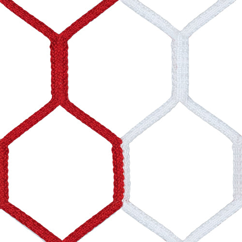 Tornetz HEXA (rot-weiß) - 7,32 x 2,44 m, 4 mm PP, 80/200 cm